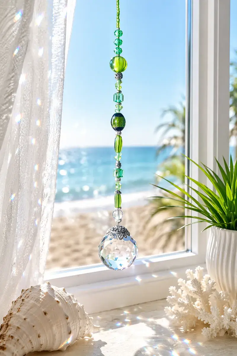 Suncatcher Green Crystal Ball