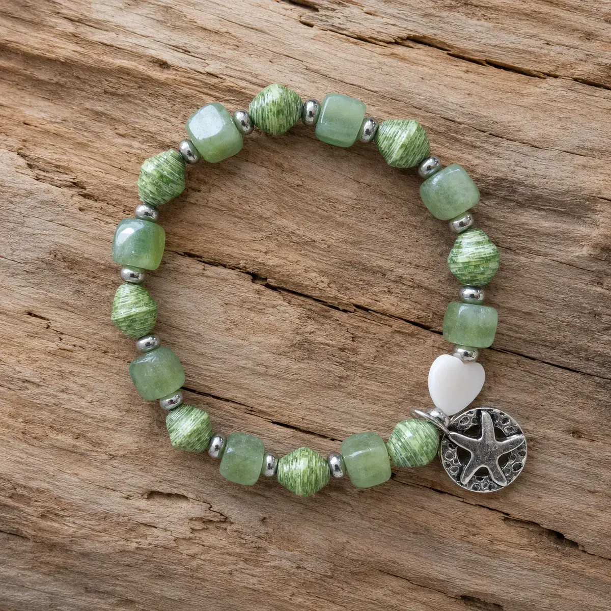 Pale Green Stretch Bracelet